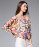 Flowers Printed silk georgette top